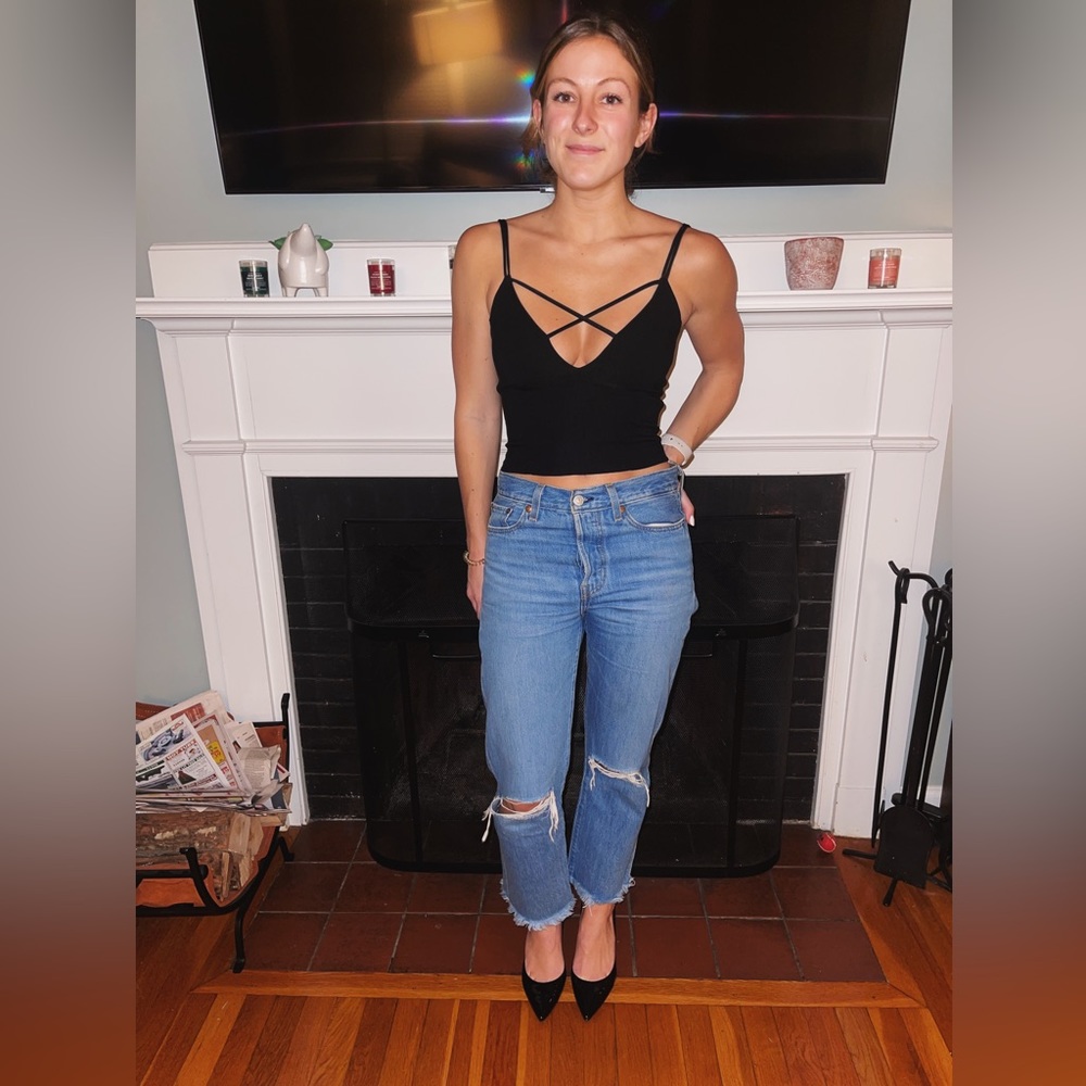 Black Strappy Charlotte Russe Top